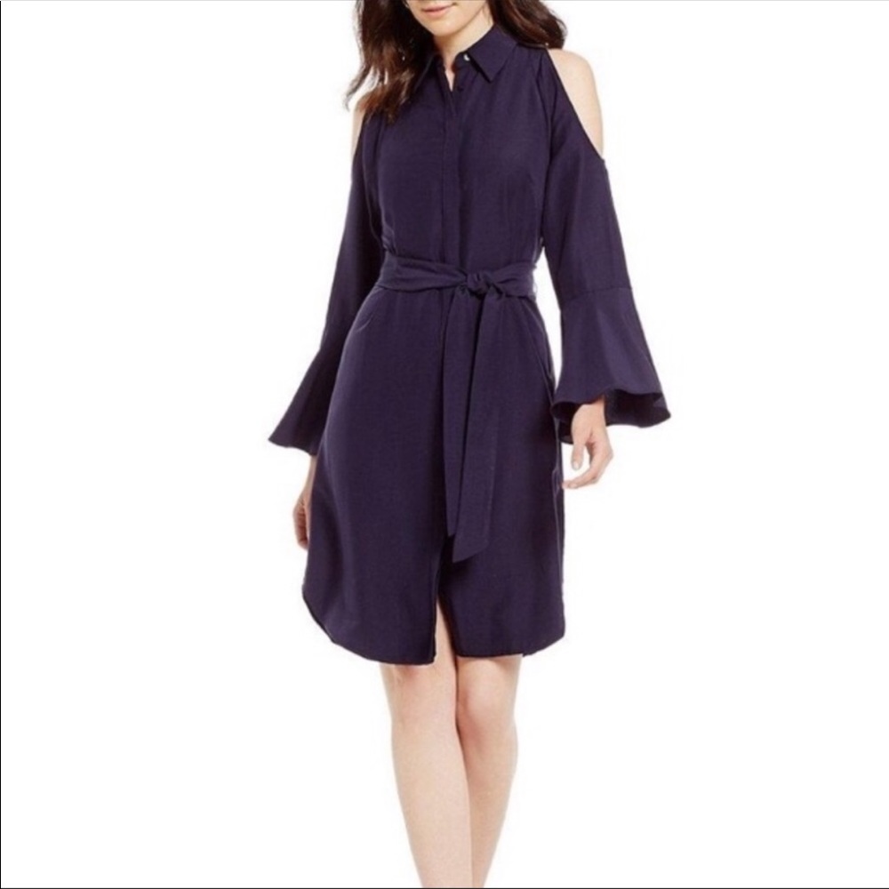 NWT Antonio Melani Navy Shiloh tie dress